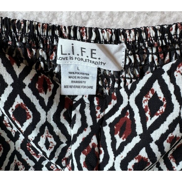 L.I.F.E. Love Is For Eternity Women’s Crop Top Large Brown Tan Smocked - Picture 3 of 7